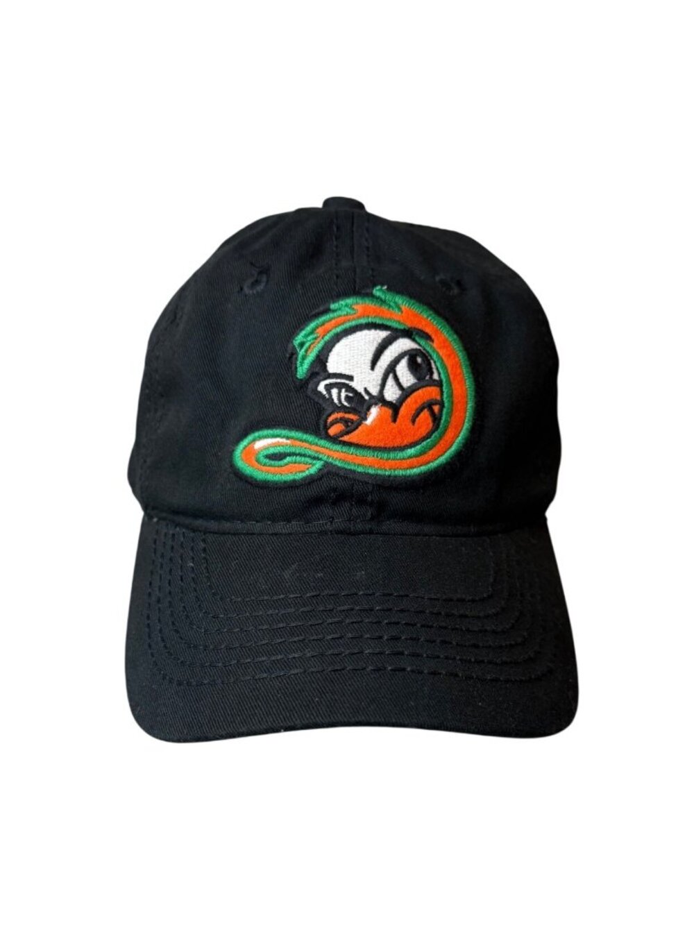 Long Island Ducks Black Baseball Hat OC Sports Adjustable Strapback Cap One Size